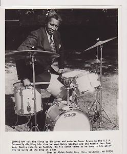 Connie Kay 8x10 VINTAGE PHOTO 770 CONNIE KAY DRUMMER MUSICIAN SONOR DRUMS