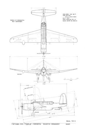 Line drawings for the Consoldated TBY-2 Sea Wolf