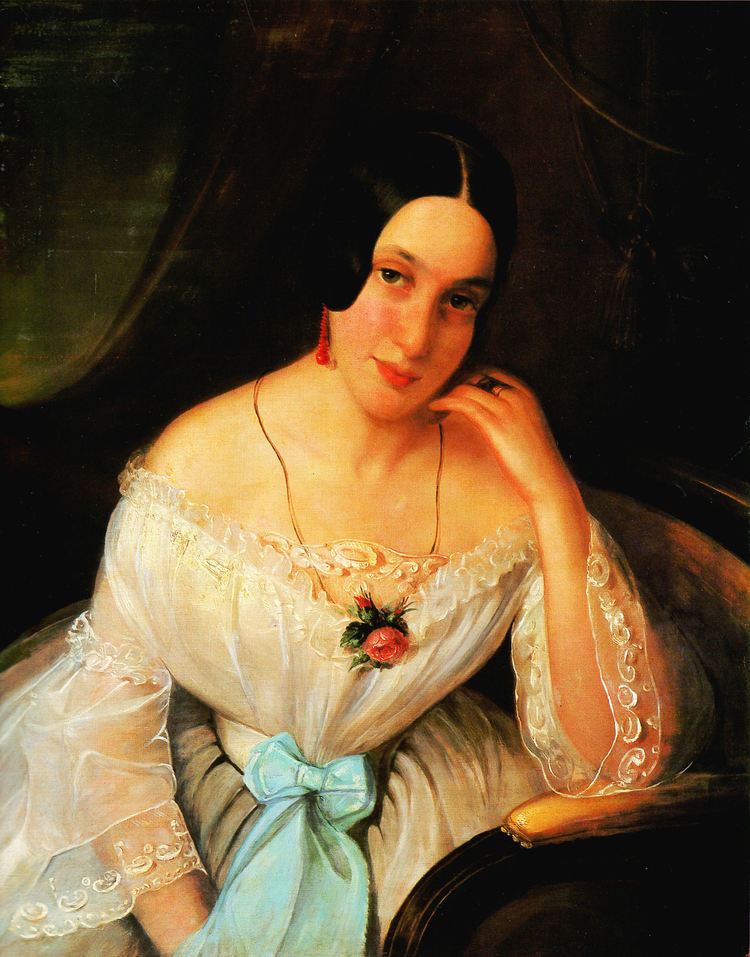Constantin Daniel Rosenthal Portrait of a woman 1844 Constantin Daniel Rosenthal WikiArtorg