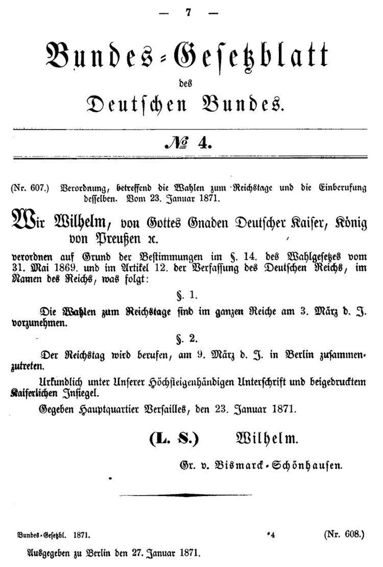 Constitution of the German Confederation 1871