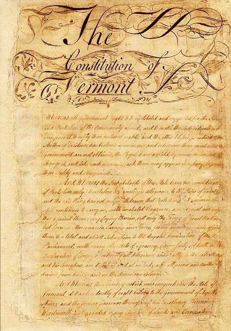 Constitution of Vermont (1777)