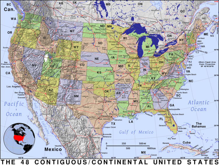 What Is The Contiguous United States Mean