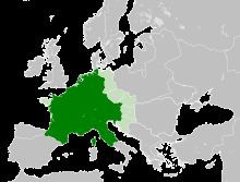 Map showing the extent of Carolingian Europe