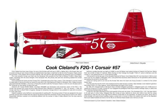 Cook Cleland Cook Clelands F2G1 Corsair 57 Ernie Boyette Print eBay
