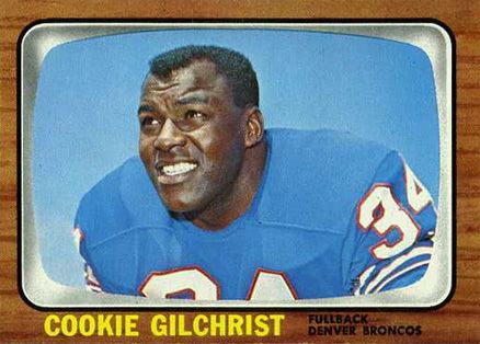 Cookie Gilchrist 1966 Topps Cookie Gilchrist 32 Football Card Value Price