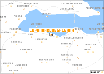 Copándaro Copndaro de Galeana Mexico map nonanet
