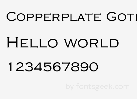 Copperplate Gothic Copperplate Gothic Bold Regular Download For Free View Sample
