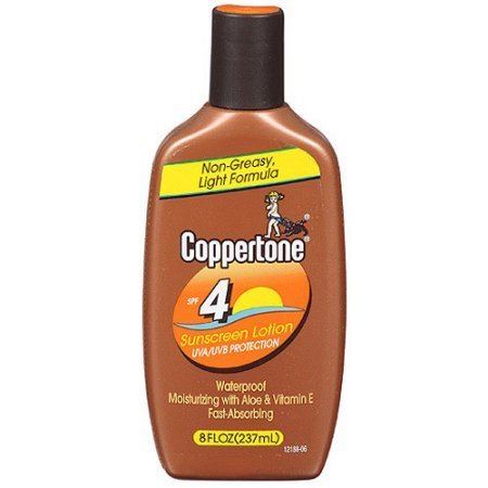 Coppertone (sunscreen) Coppertone Sunscreen SPF 4 8 oz Walmartcom