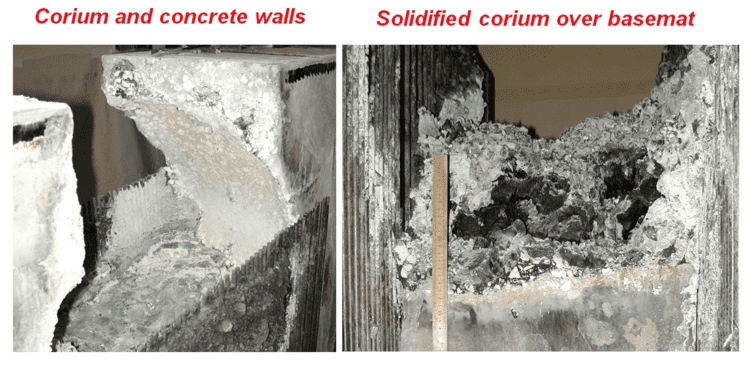 Corium (nuclear reactor) CoreConcrete Interaction Studies Molten Core Corium Enformable