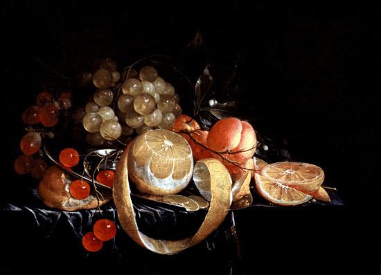 Cornelis de Heem A Still Life with a lemon grapes cherr Cornelis de