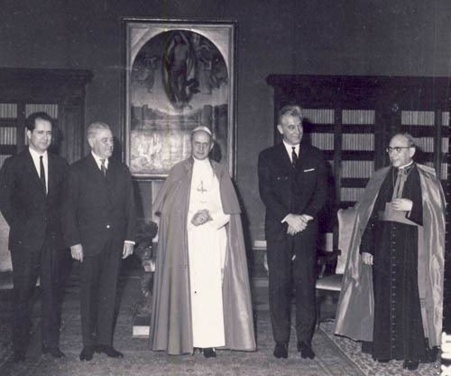 Corneliu Mănescu 1969 Maurer si Corneliu Manescu la Vatican cu Papa Paul VI vocivoci