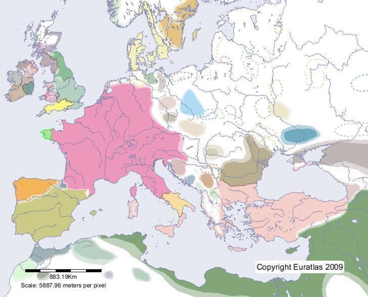 Cornouaille Euratlas Periodis Web Map of Cornouaille in Year 800
