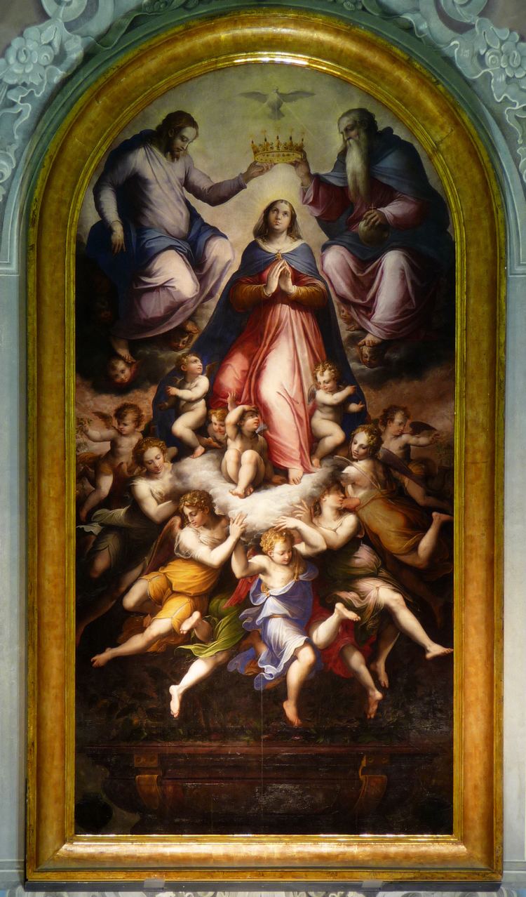 Coronation of the Virgin Coronation of the Virgin 1550 Giorgio Vasari WikiArtorg