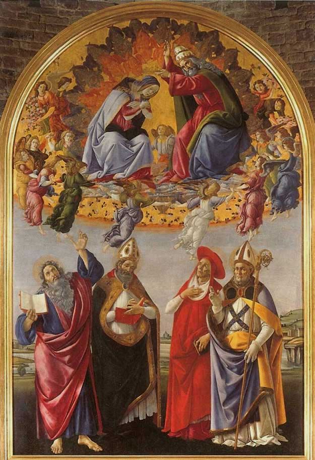 Coronation of the Virgin Coronation of the Virgin with Saint John the Evangelist Saint