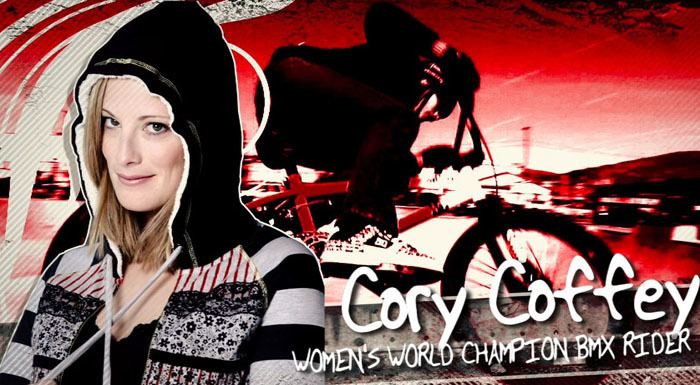Cory Coffey Miss Cory Coffey brewing up sweet action in the BMX world