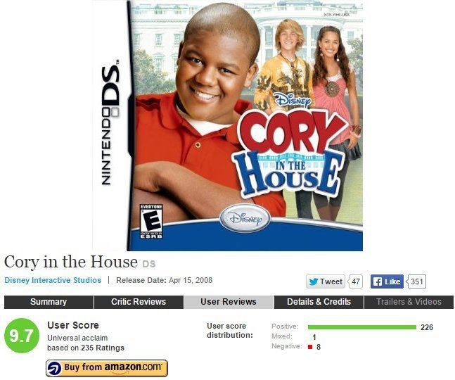 Cory in the House (video game) Metacritic Says 39Cory in the House DS39 Is Almost a Perfect Game