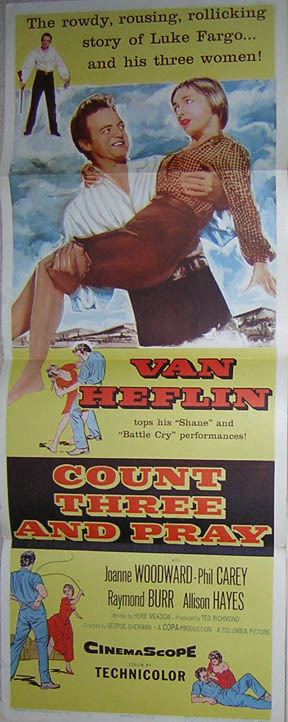 Count Three and Pray (film) Count Three and Pray 1955 Van Heflin insert F NM 22