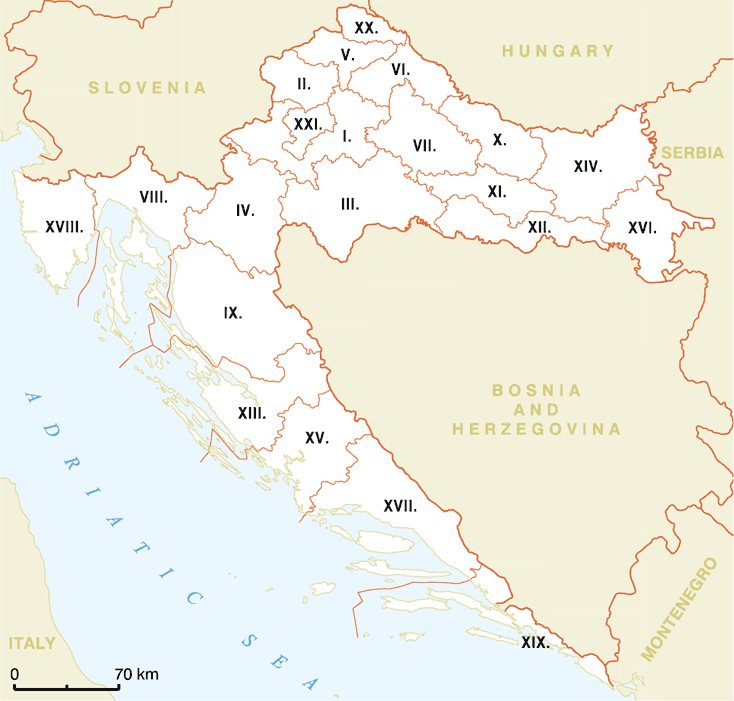 Counties of Croatia Croatiaeu Counties