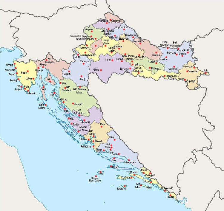 Counties of Croatia Tour guides in Croatia Direct contact No comission