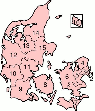 Counties of Denmark