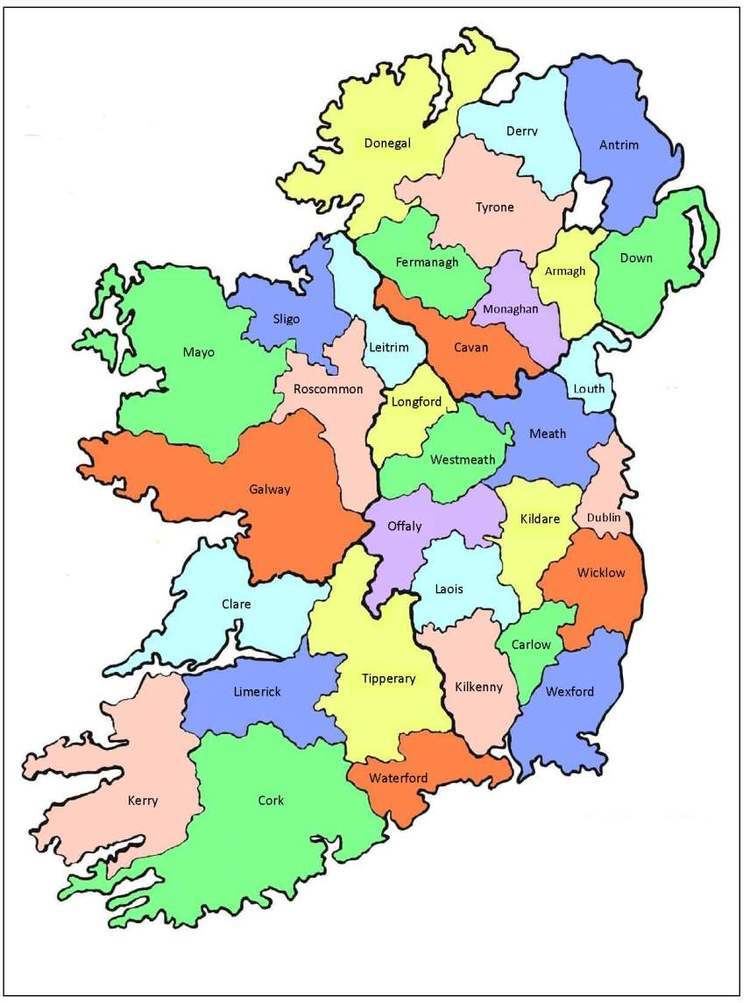 Counties of Ireland The counties of Ireland Antrim to Dublin introduction