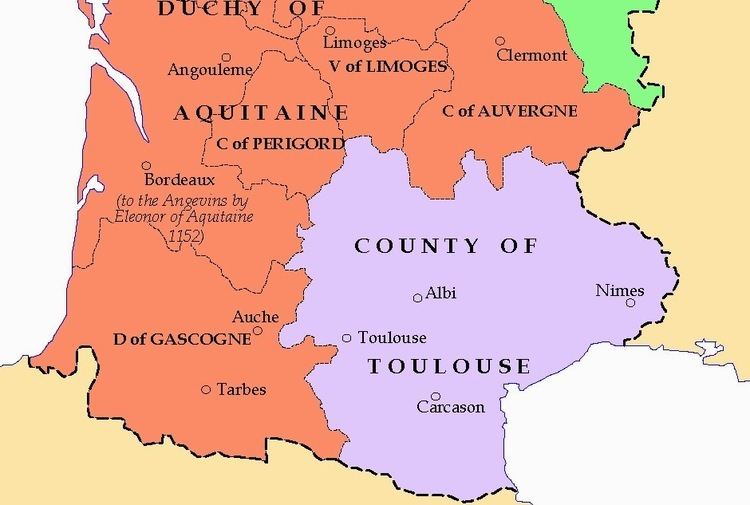 County of Toulouse Constitutions of Clarendon Map Comt de Toulouse