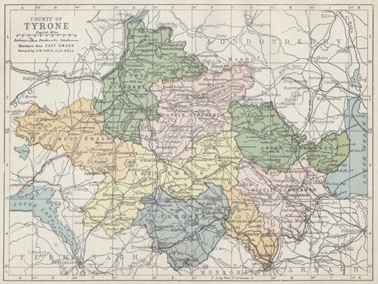 County Tyrone Map of County Tyrone