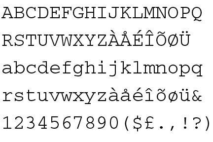 Courier (typeface) Typeface TEN