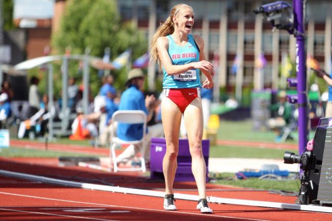 Courtney Frerichs Courtney Frerichs sets NCAA Record while winning Steeple Chase Title
