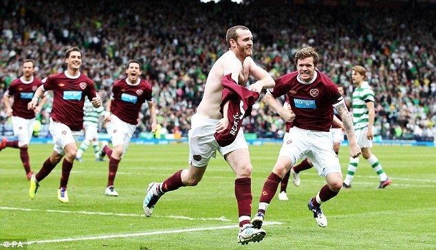 Craig Beattie Celtic 1 Hearts 2 Late Craig Beattie penalty wins it for