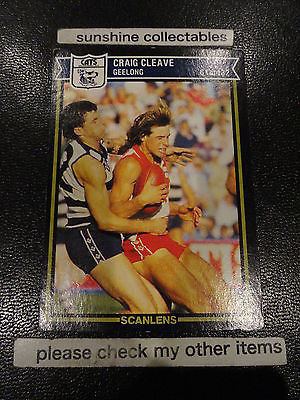 Craig Cleave 1987 Scanlens Vfl Card No61 Craig Cleave Geelong Good 228