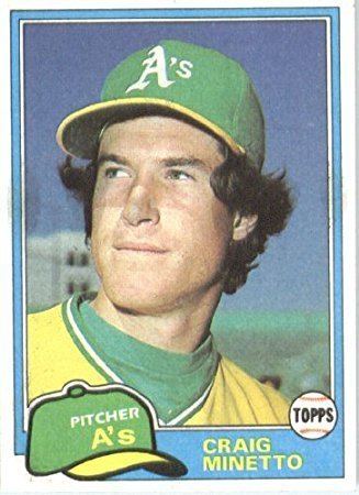 Craig Minetto 1981 Topps 316 Craig Minetto Oakland Athletics Baseball Cards