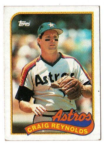 Craig Reynolds (baseball) HOUSTON ASTROS Craig Reynolds 428 Topps 1989 Baseball Card