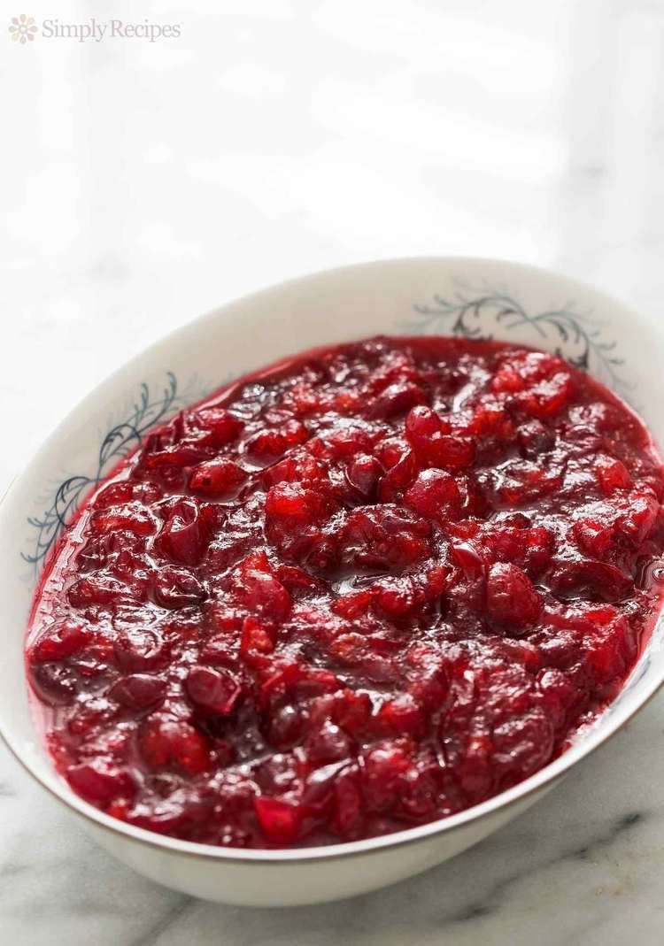 Cranberry sauce Cranberry Sauce Recipe SimplyRecipescom