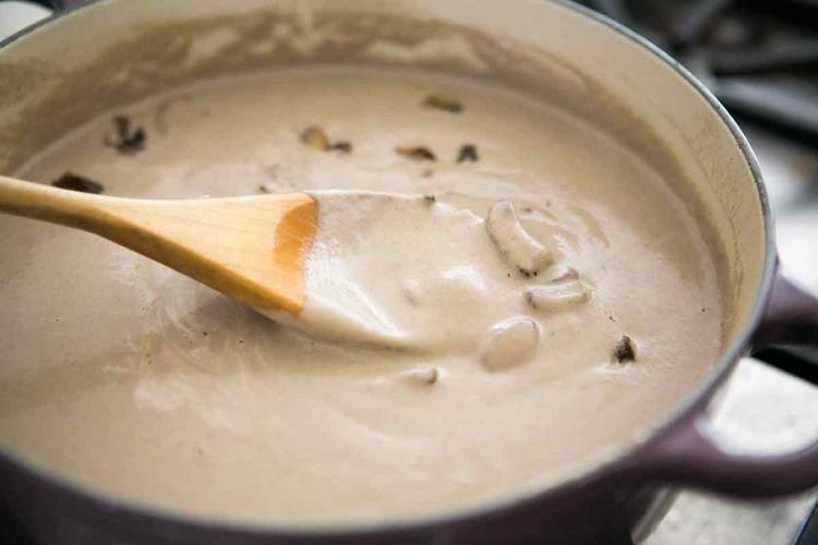 Cream of mushroom soup Cream of Mushroom Soup Recipe SimplyRecipescom