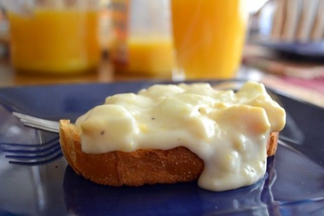 Creamed eggs on toast Creamed Eggs over Toast Recipe Holy Cow eat Little Miss Momma