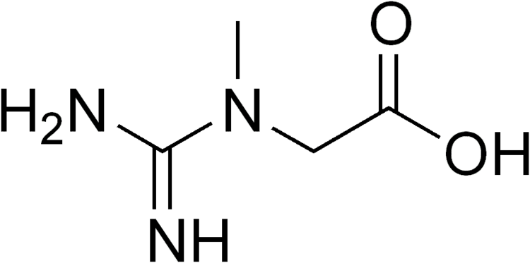 Skeletal formula of creatine