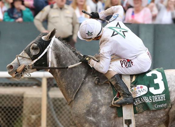 Creator (horse) Tapit39s Creator Upsets Arkansas Derby TDN Thoroughbred Daily