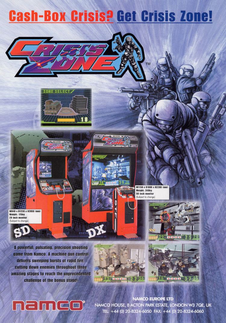 Crisis Zone The Arcade Flyer Archive Video Game Flyers Crisis Zone Namco
