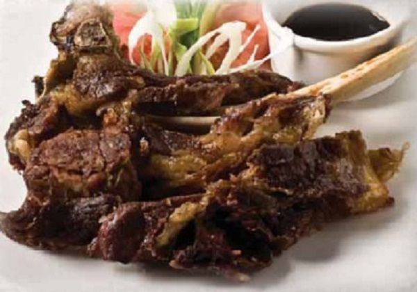 Crispy tadyang ng baka Crispy Tadyang ng Bakaquot is beef ribs marinated with a sweet tangy