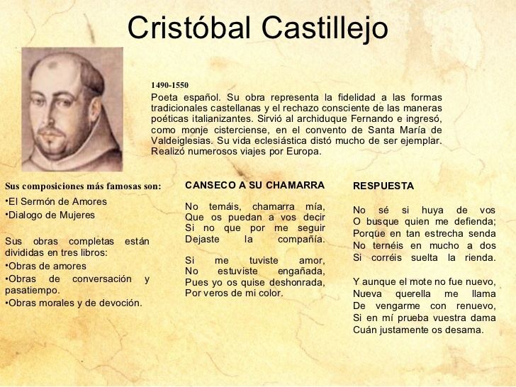 Cristóbal de Castillejo Literatura renacimiento grupo441