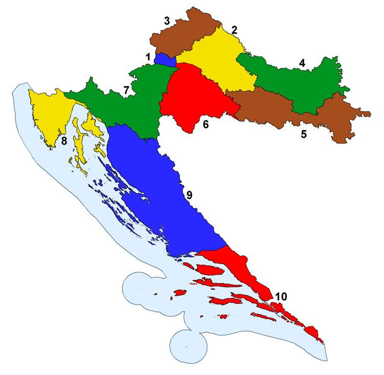 Croatian Parliament electoral districts