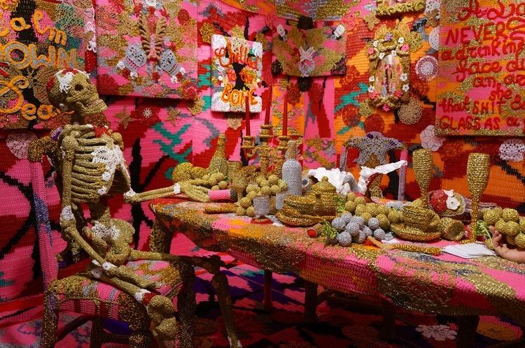 Crocheted Olek Olek The End is Far Jonathan Levine Gallery NYC SIXAND5