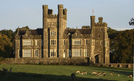 Crom Castle Deer grazing in front of Crom Castle built 18328 not NT on the