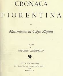 Cronaca fiorentina di Marchionne di Coppo Stefani httpsuploadwikimediaorgwikipediacommonsthu