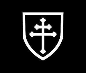 Cross of Lorraine CROSS OF LORRAINE Decal Car Window Bumper Sticker Knights Templar