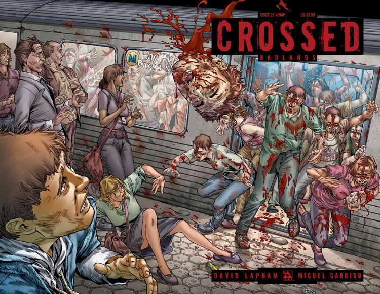 The cover of Crossed: Badlands #21 Wrap Edition