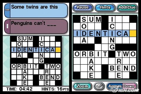 Crosswords DS Handson Crosswords DS IGN