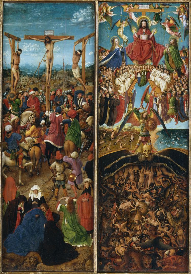 Crucifixion and Last Judgement diptych FileJan van Eyck Diptych WGA07587jpg Wikipedia