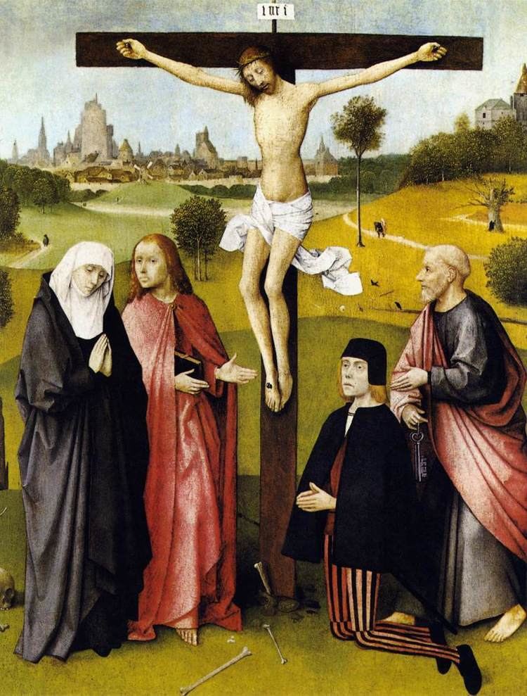 Crucifixion with a Donor (Bosch) httpsuploadwikimediaorgwikipediacommons44